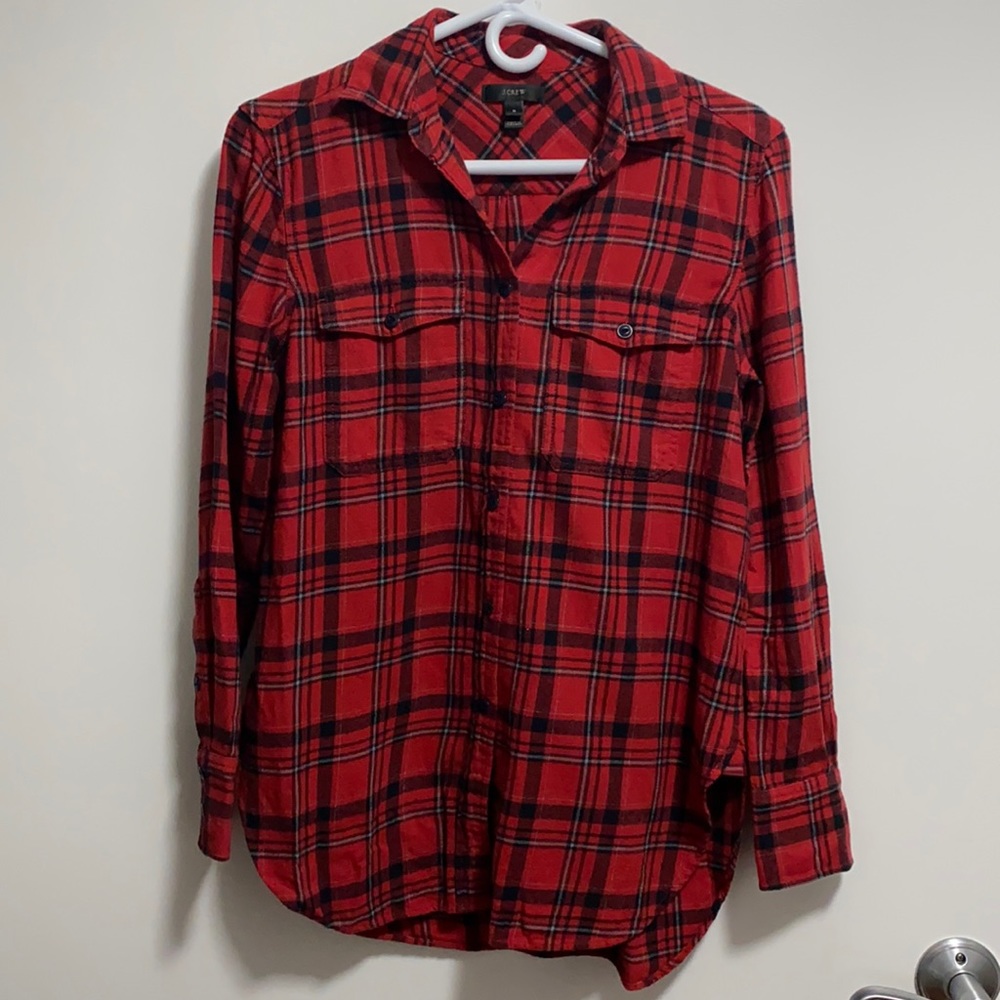 J.Crew Red & Black Flannel